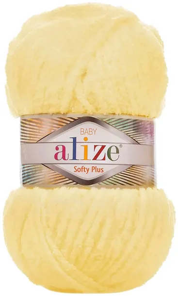 Włóczka Alize Softy Plus - 13 CYTRYNOWY - 120m/100g - 100% Mikroakryl