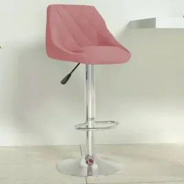 vidaxl-stolek-barowy-rozowy-obity-aksamitem