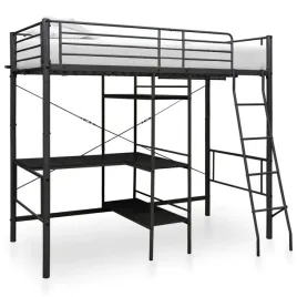 vidaxl-rama-lozka-pietrowego-z-biurkiem-czarna-metalowa-90-x-200-cm