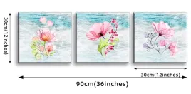 zestaw-3-obrazow-na-plotnie-z-rozowymi-kwiatami-na-morskim-tle