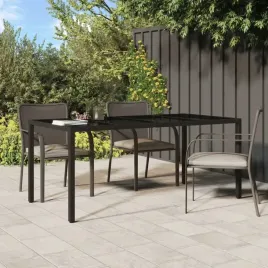 vidaxl-stol-ogrodowy-brazowy-190x90x75-cm-szklo-i-rattan-pe