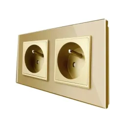 gniazdo-gniazdko-elektryczne-szklane-z-bolcem-zlote-podwojne-szklo