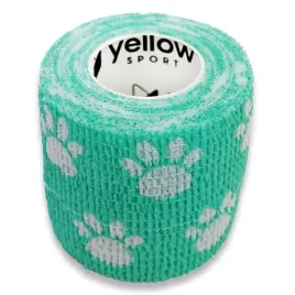 yellowband-bandaz-kohezyjny-zielony-w-lapki-5-cm-1-sztuka