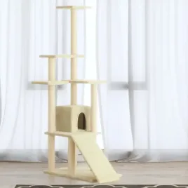 vidaxl-drapak-dla-kota-ze-slupkami-sizalowymi-kremowy-155-cm