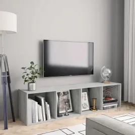 vidaxl-regal-na-ksiazki-szafka-tv-betonowy-szary-143x30x36-cm