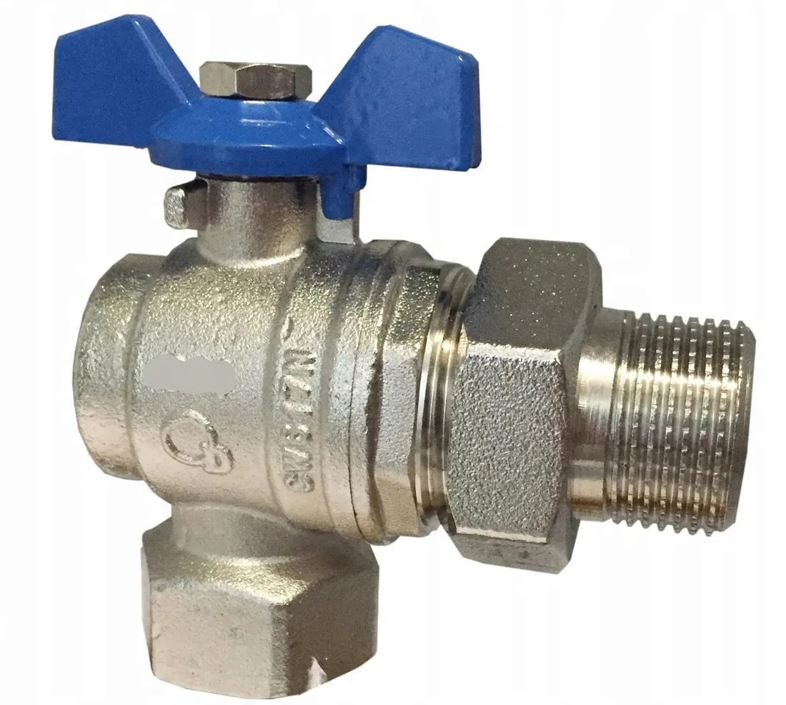 zawor-kulowy-kurek-katowy-1-dn25-ze-srubunkiem-dlawikiem-motylek-mocny-stan-nowy