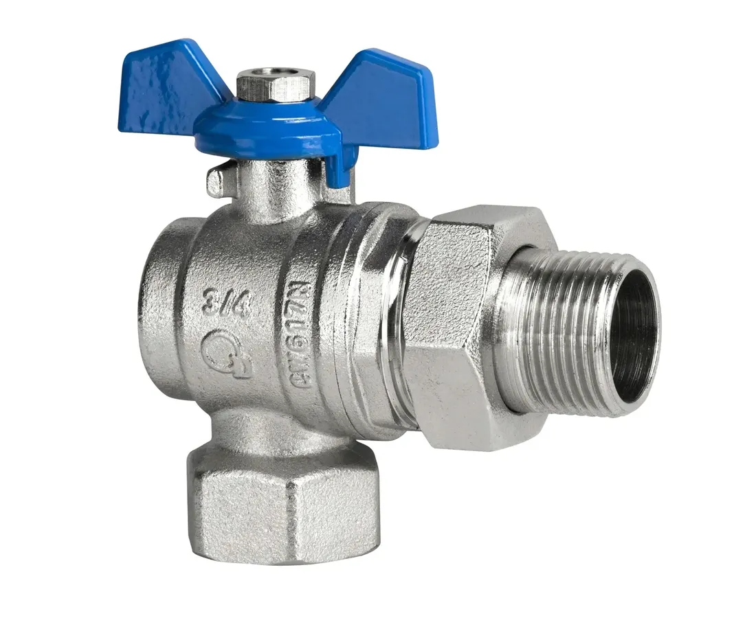 zawor-kulowy-kurek-katowy-1-dn25-ze-srubunkiem-dlawikiem-motylek-mocny-stan-nowy