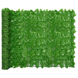 vidaxl-parawan-balkonowy-zielone-liscie-500x150-cm
