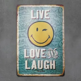 tabliczka-dekoracyjna-metalowa-love-and-laugh
