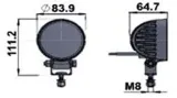 lampa-robocza-led-okragla-4led-biala-stan-nowy