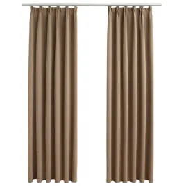 vidaxl-zaslony-zaciemniajace-z-haczykami-2-szt-taupe-140x245-cm