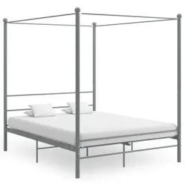 vidaxl-rama-lozka-z-baldachimem-szara-metalowa-160-x-200-cm