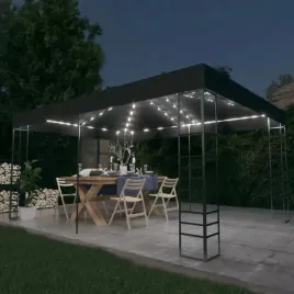 vidaxl-altana-ze-sznurem-lampek-led-3x4-m-antracytowa