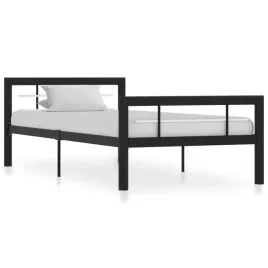 vidaxl-rama-lozka-czarno-biala-metalowa-100-x-200-cm