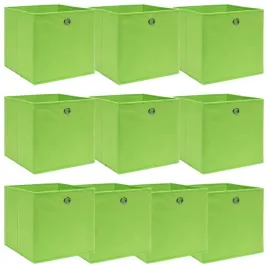 vidaxl-pudelka-10-szt-zielone-32x32x32-cm-tkanina