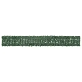 vidaxl-parawan-balkonowy-ciemnozielone-liscie-600x75-cm