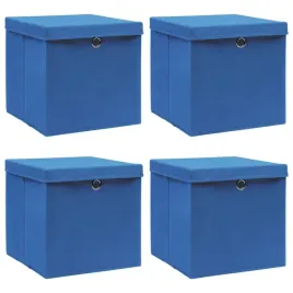 vidaxl-pudelka-z-pokrywami-4-szt-niebieskie-32x32x32-cm-tkanina