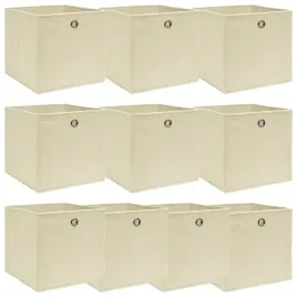 vidaxl-pudelka-10-szt-kremowe-32x32x32-cm-tkanina