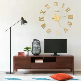 vidaxl-zegar-scienny-3d-nowoczesny-design-zloty-100-cm-xxl