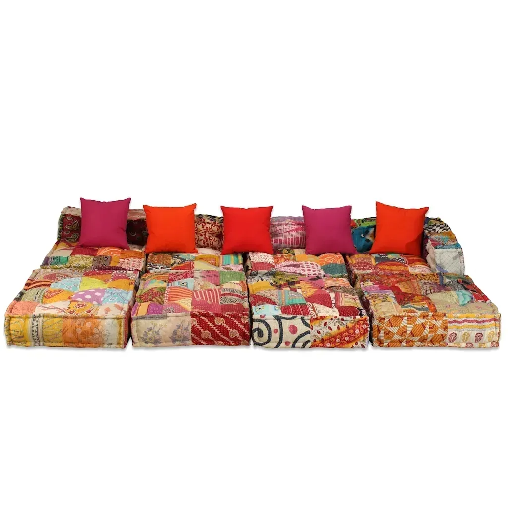 vidaxl-puf-modulowy-4-osobowy-patchwork-tkanina-stan-nowy