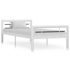 vidaxl-rama-lozka-bialo-czarna-metalowa-100-x-200-cm
