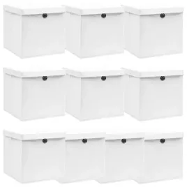 vidaxl-pudelka-z-pokrywami-10-szt-biale-32x32x32-cm-tkanina