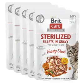 brit-care-cat-fillets-in-gravy-sterilized-duck-kaczka-w-sosie-5pak-5x85g