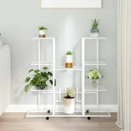 vidaxl-stojak-na-kwiaty-na-kolkach-945x245x915-cm-bialy-zelazo