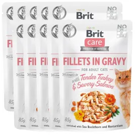 brit-care-cat-fillets-in-gravy-turkey-indyk-i-losos-w-sosie-10pak-10x85g