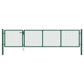 vidaxl-brama-ogrodzeniowa-stalowa-350-x-75-cm-zielona