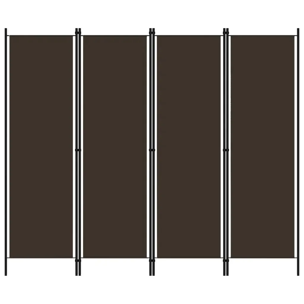 vidaxl-parawan-4-panelowy-brazowy-200-x-180-cm