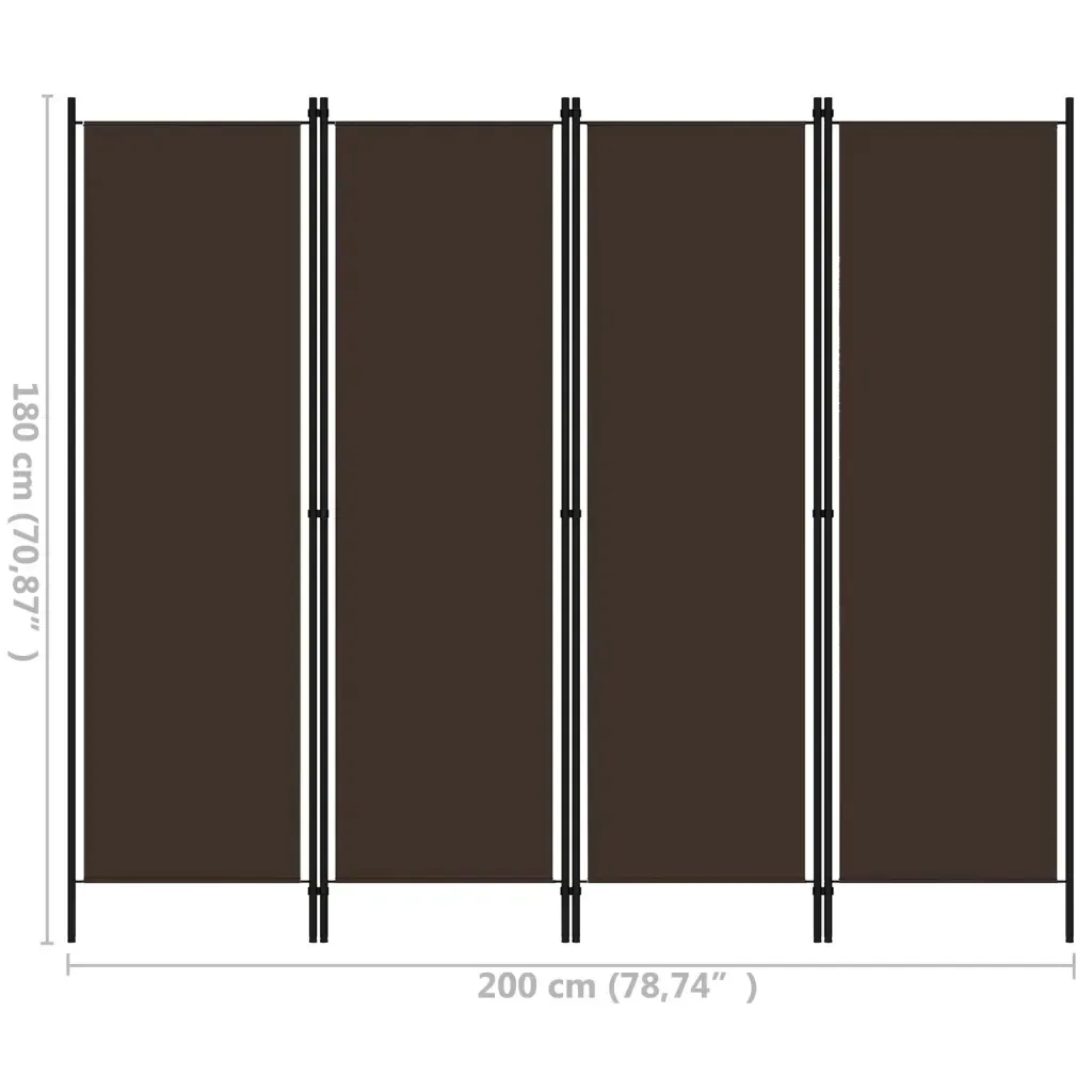 vidaxl-parawan-4-panelowy-brazowy-200-x-180-cm-stan-nowy