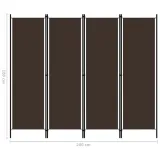 vidaxl-parawan-4-panelowy-brazowy-200-x-180-cm-stan-nowy-liczba-skrzydel-4