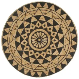 vidaxl-recznie-wykonany-dywanik-juta-czarny-nadruk-150-cm