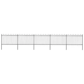 vidaxl-ogrodzenie-z-zaokraglonymi-koncami-stalowe-85x12-m-czarne