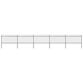 vidaxl-ogrodzenie-z-pretow-z-grotami-stalowe-85-x-1-m-czarne