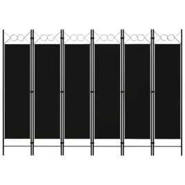 vidaxl-parawan-6-panelowy-czarny-240-x-180-cm