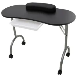 vidaxl-skladany-stolik-do-manicure-czarny-z-koleczkami