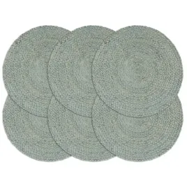 vidaxl-maty-na-stol-6-szt-gladkie-oliwkowe-38-cm-okragle-juta