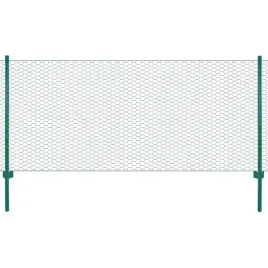 vidaxl-siatka-ogrodzeniowa-ze-slupkami-stal-25-x-05-m-zielony