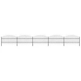 vidaxl-panele-ogrodzeniowe-z-grotami-stal-075-1-x-85-m-czarne