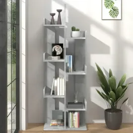 vidaxl-regal-na-ksiazki-szarosc-betonu-48x255x140-cm