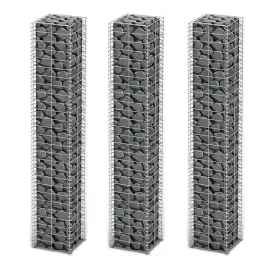 vidaxl-zestaw-3-koszy-gabionowych-drut-galwanizowany-25x25x150-cm
