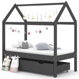 vidaxl-lozko-dzieciece-z-szuflada-ciemnoszare-lita-sosna-70x140-cm