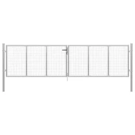 vidaxl-brama-ogrodowa-galwanizowana-stal-415x150-cm-srebrna