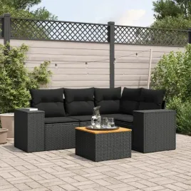 vidaxl-5-cz-zestaw-wypoczynkowy-do-ogrodu-poduszki-czarny-rattan-pe