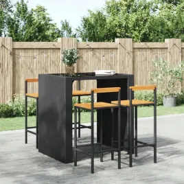 vidaxl-stolki-barowe-4-szt-czarny-polirattan-i-lite-drewno-akacjowe