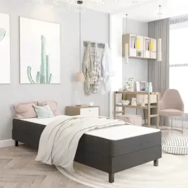 vidaxl-lozko-z-materacem-sprezynowym-ciemnoszare-tkanina-100x200-cm