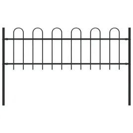 vidaxl-panel-ogrodzeniowy-z-zaokraglonymi-koncami-18-m-czarny