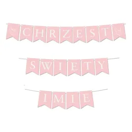 baner-napis-chrzest-swiety-imie-girlanda-dekoracje-rozowe-flagietki